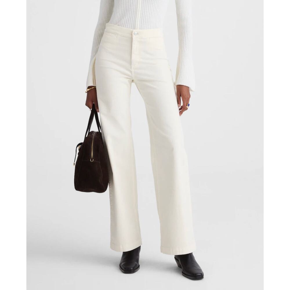 Madewell | NWT Wide Leg Corduroy Pant in Vintage Ivory | Sz 27